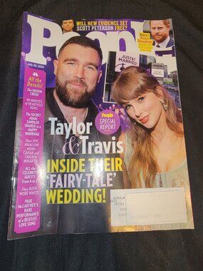 Taylor Swift and Travis Kelce People Magazine inside their fairy tale wedding